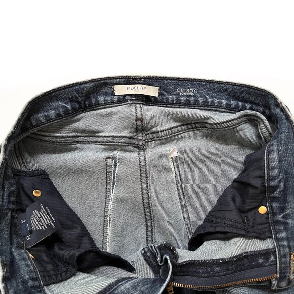 Fidelity jeans - "Oh Boy Boyfriend" - High Rise, Dark Wash - Picture 9 of 10